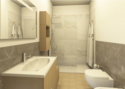 render bagno effetto marmo lucido