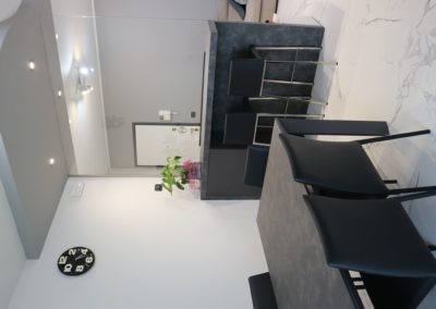 appartamento moderno bianco e grigio